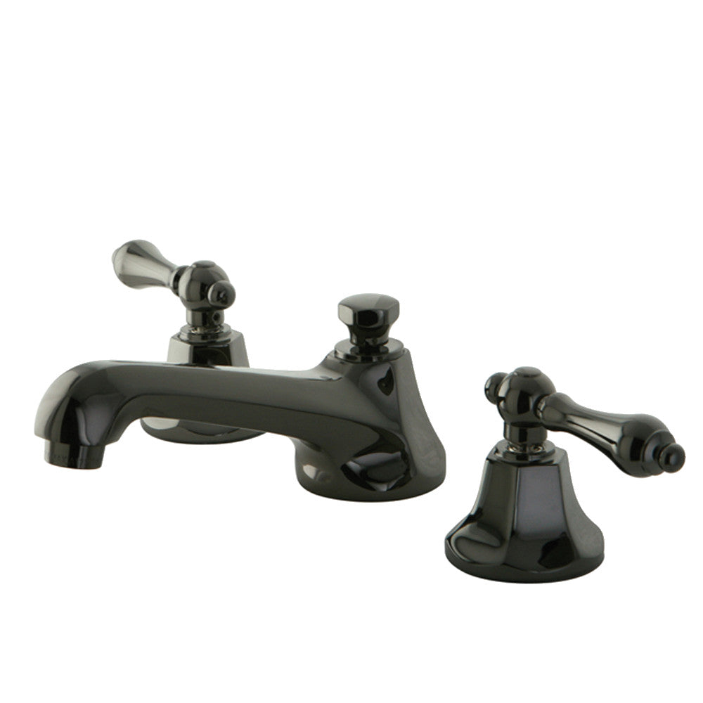 Water Onyx Widespread Bathroom Faucet in Black Stainless Steel