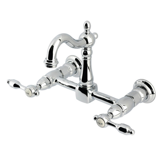 Tudor Wall Mount Kitchen Faucet in Polished Chrome