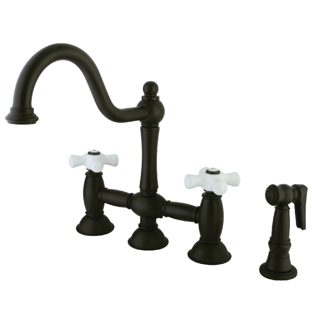 Restoration Bridge Kitchen Faucet in Oil Rubbed Bronze