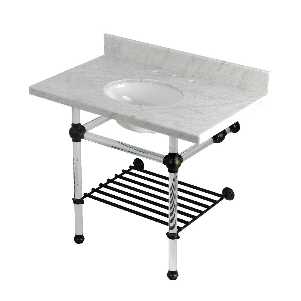 Templeton 36 Inch Console Sink in Carrara Marble