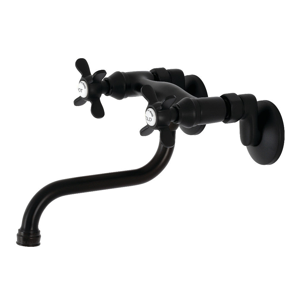 Essex Wall-Mount Bathroom Faucet in Matte Black