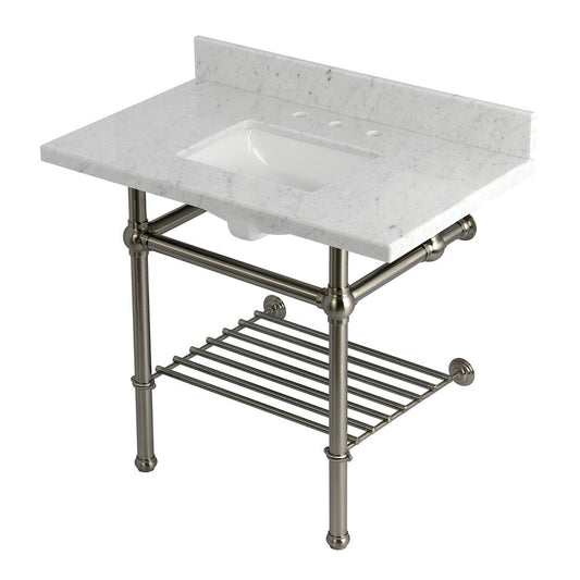 Templeton 36 Inch Console Sink in Carrara Marble