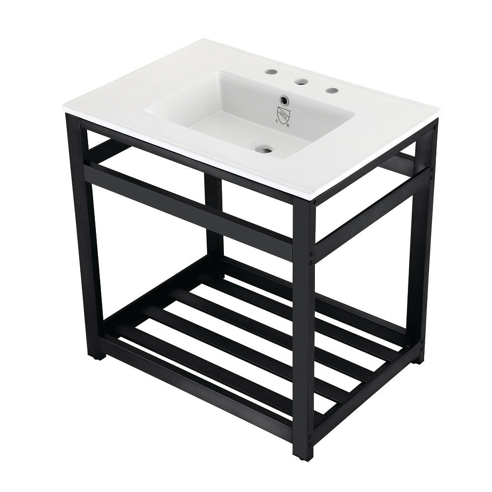 Quadras 31.13 Inch Console Sink in White