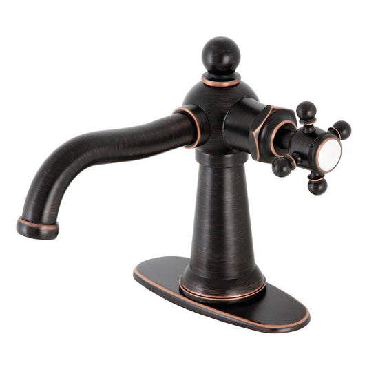 Nautical Single-Hole Bathroom Faucet in Naples Bronze