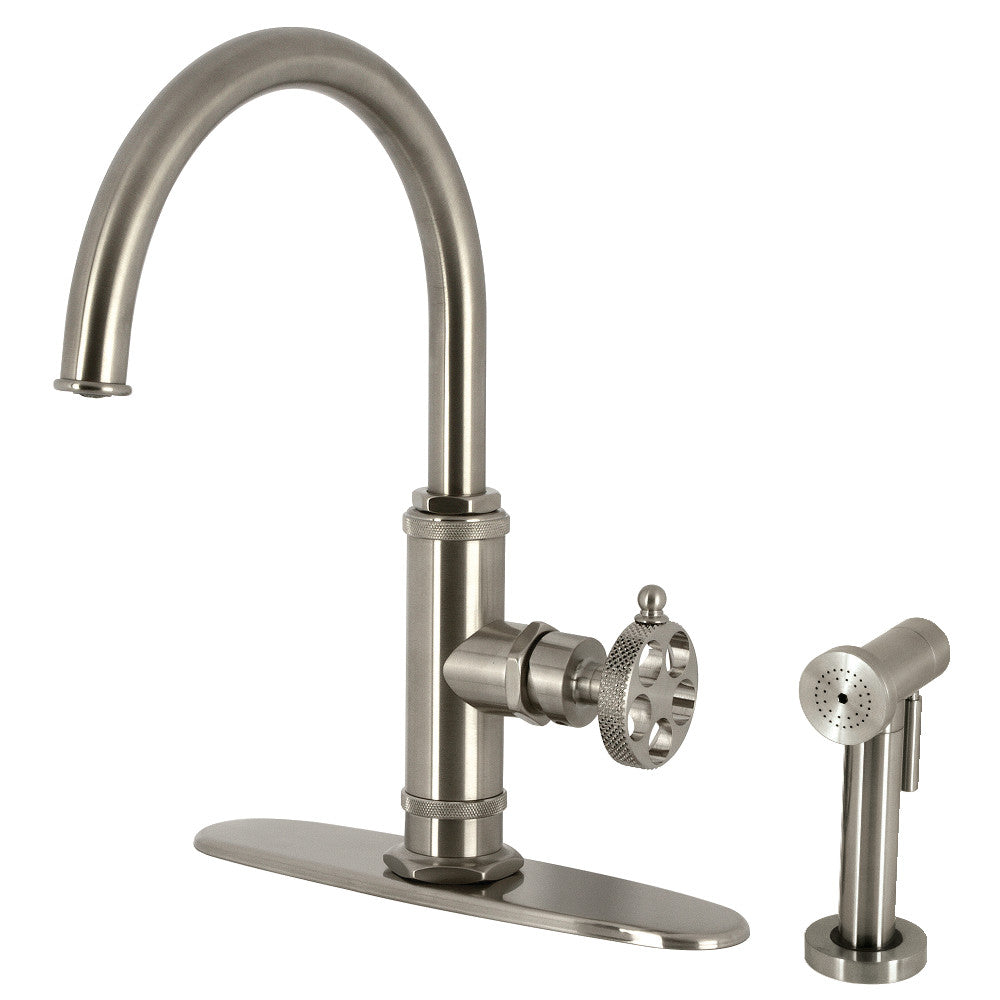 Webb One Handle Kitchen Faucet in Brushed Nickel
