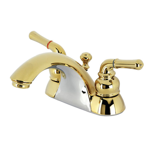 Naples 4 Inch Centerset Bathroom Faucet in Polished Brass