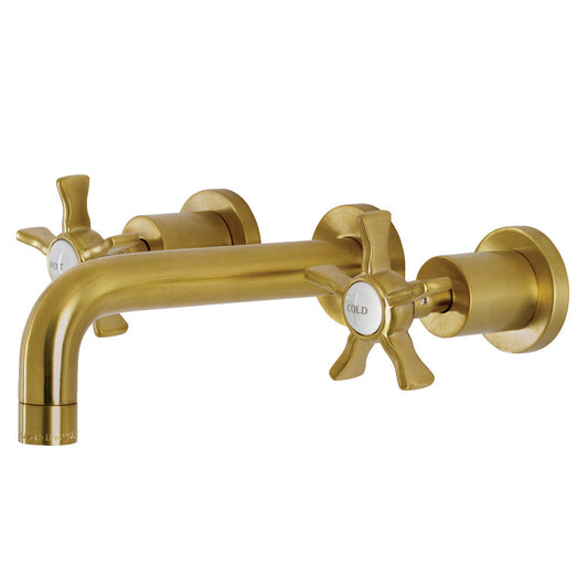 Hamilton Wall-Mount Bathroom Faucet in Brushed Brass