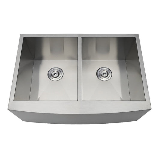 Uptowne 30 Inch Farmhouse Kitchen Sink in Brushed Stainless