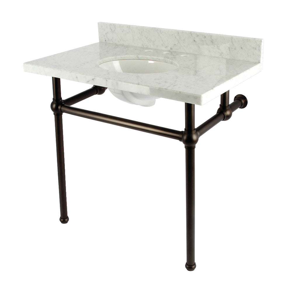 Templeton 36 Inch Console Sink in Carrara Marble