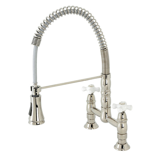 Heritage Pre-Rinse Kitchen Faucet in Polished Nickel