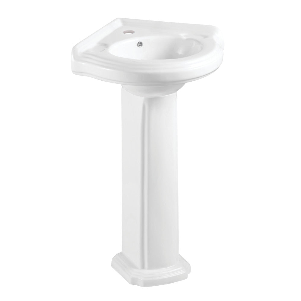 Pilaster 21.63 Inch Pedestal Sink in White