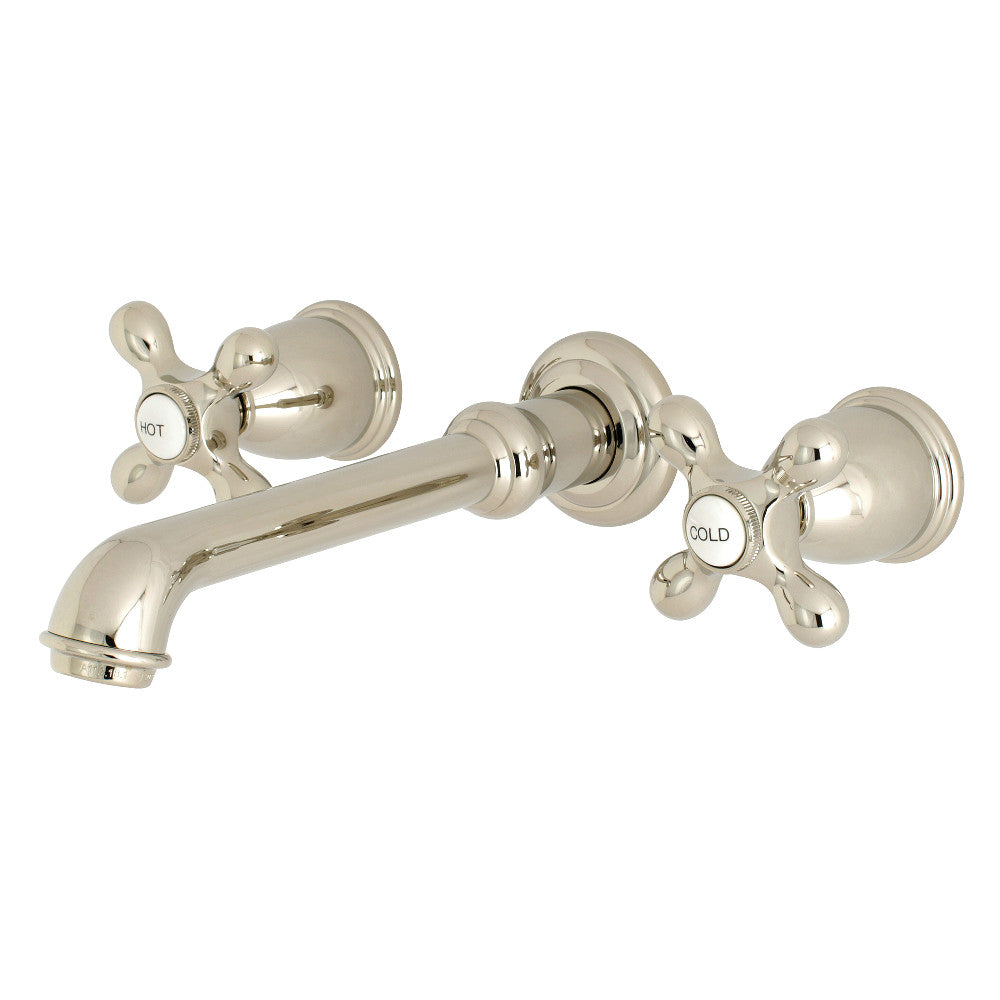 English Country Wall-Mount Bathroom Faucet in Polished Nickel
