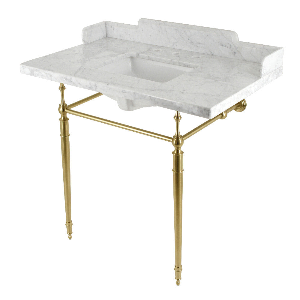 Habsburg 36 Inch Console Sink in Carrara Marble