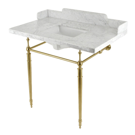Habsburg 36 Inch Console Sink in Carrara Marble
