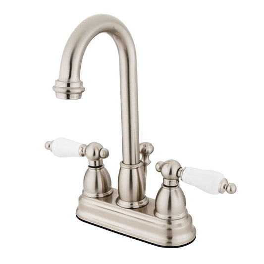 Restoration 4 Inch Centerset Bathroom Faucet in Brushed Nickel