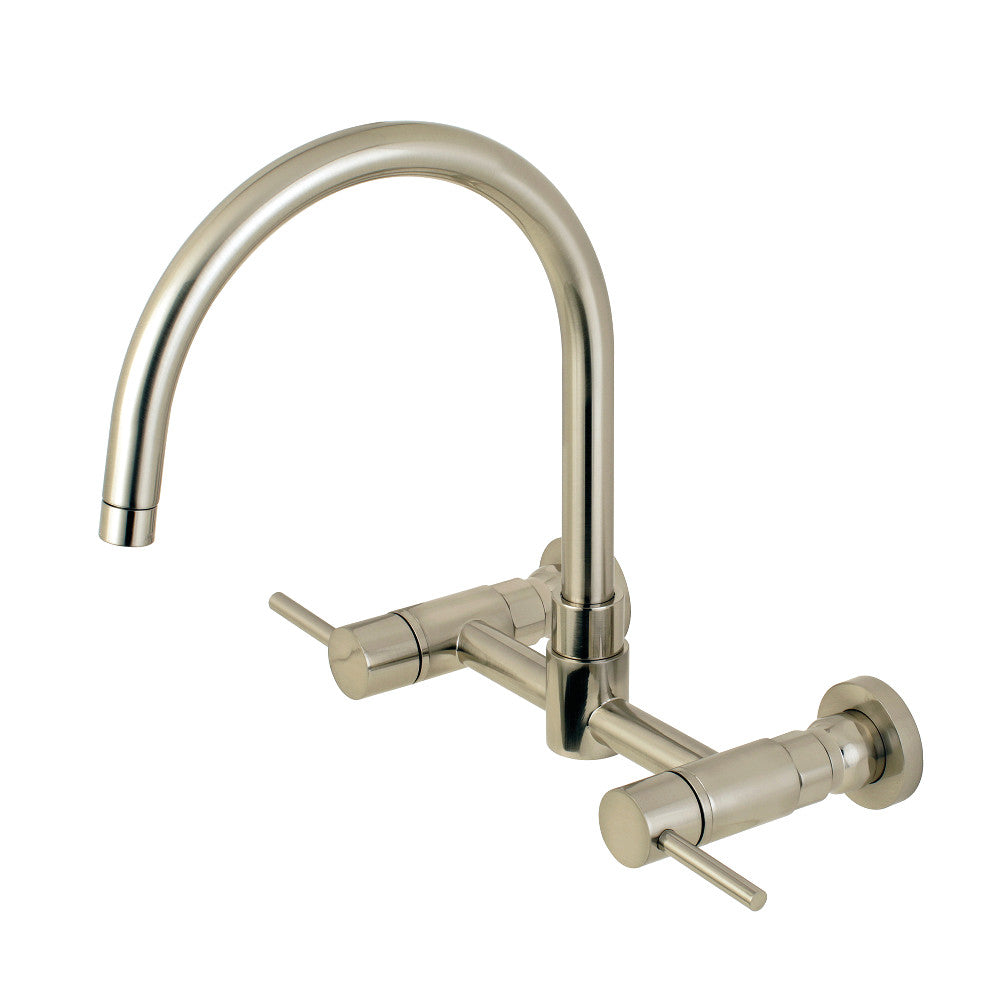 Concord Wall Mount Kitchen Faucet in Brushed Nickel