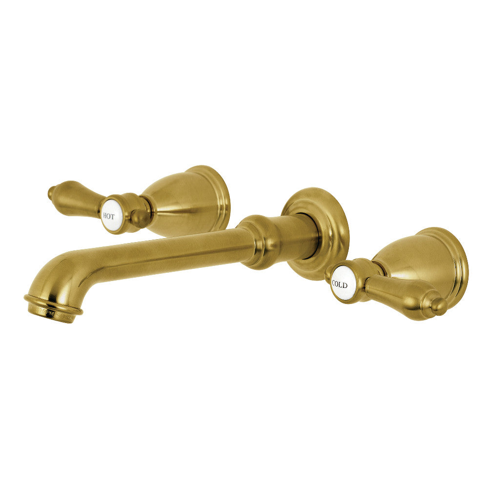 Heirloom Wall-Mount Bathroom Faucet in Brushed Brass