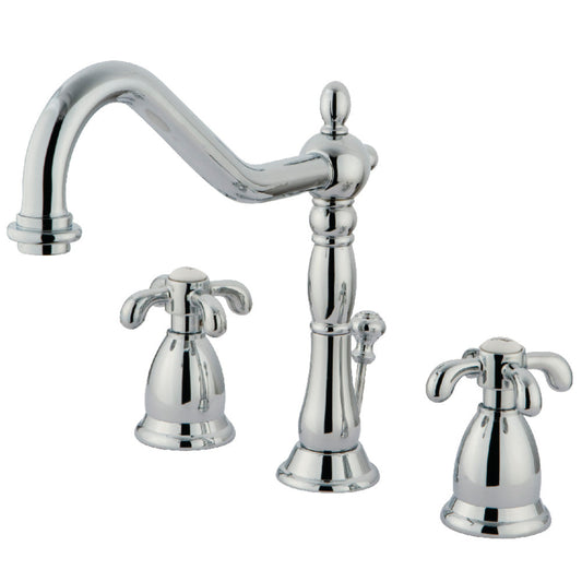 French Country Widespread Bathroom Faucet in Polished Chrome