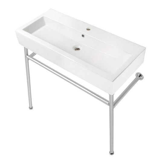 New Haven 39.38 Inch Console Sink in White