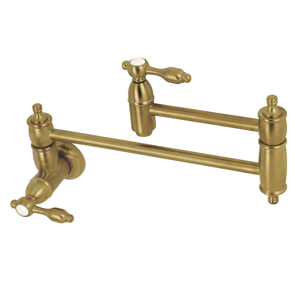 Tudor Pot Filler Faucet in Brushed Brass
