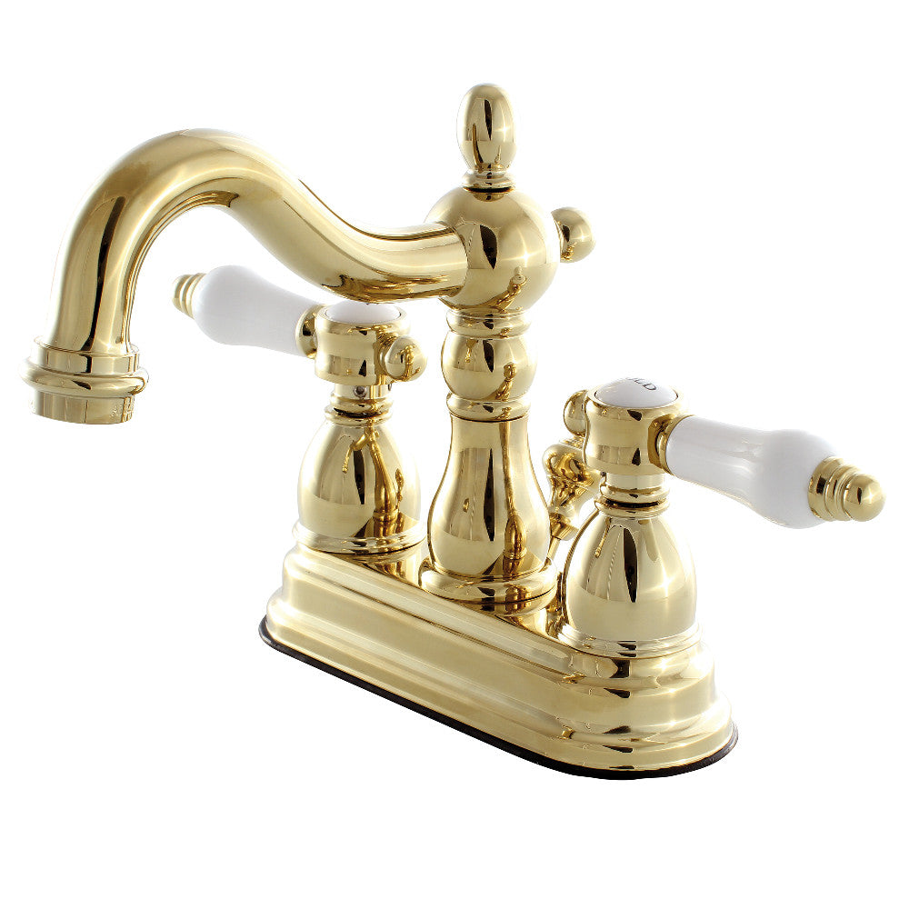 Bel-Air 4 Inch Centerset Bathroom Faucet in Polished Brass