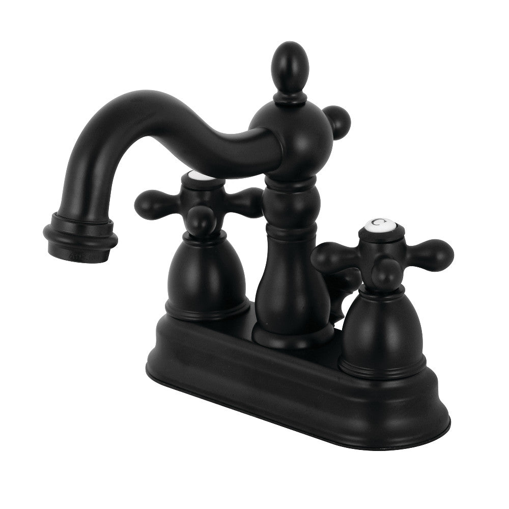 Heritage 4 Inch Centerset Bathroom Faucet in Matte Black