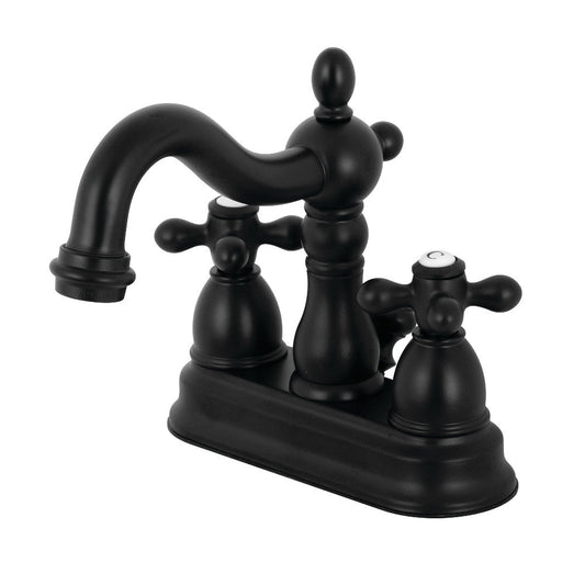 Heritage 4 Inch Centerset Bathroom Faucet in Matte Black