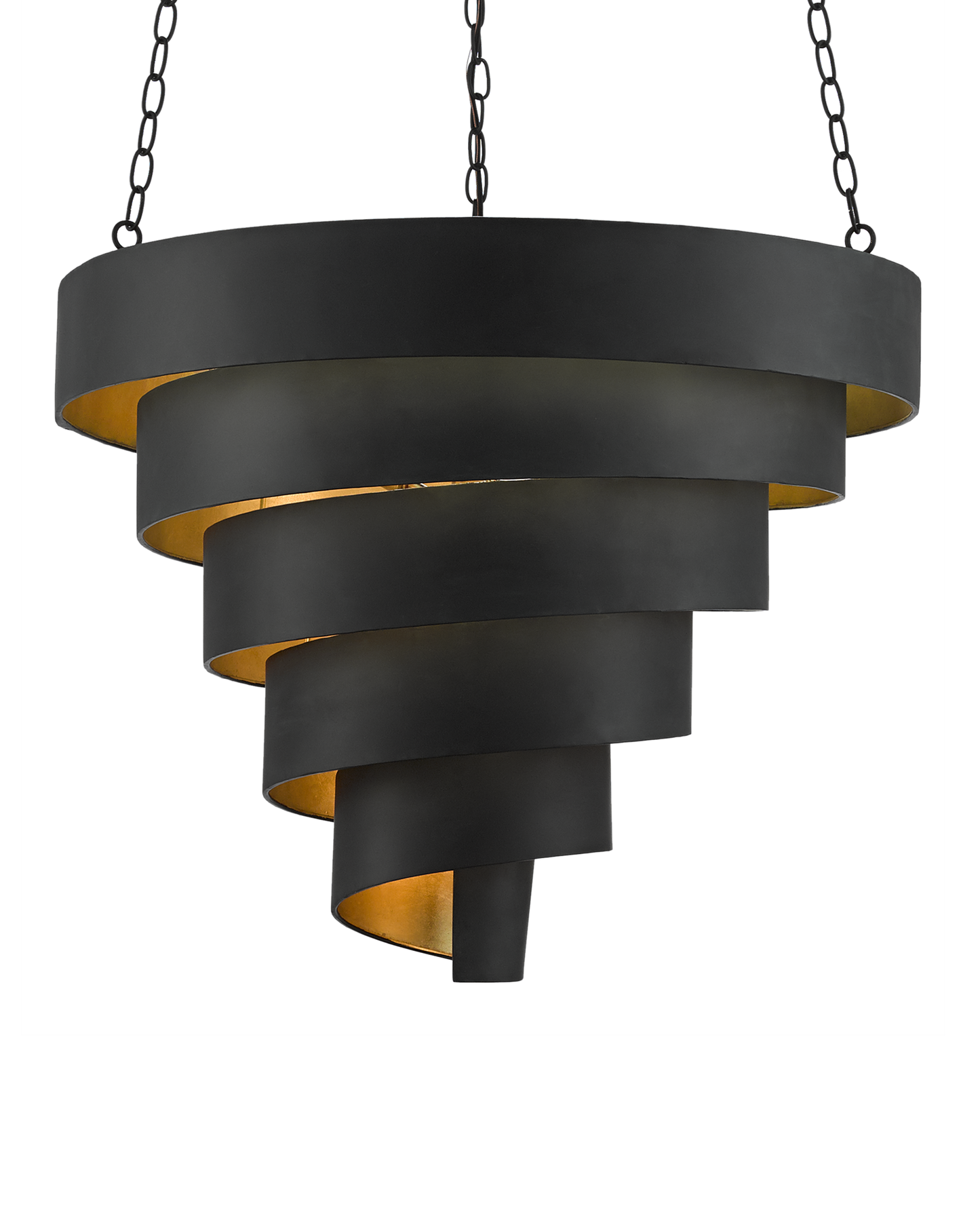 Chiffonade Large Black Pendant