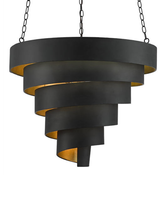 Chiffonade Large Black Pendant