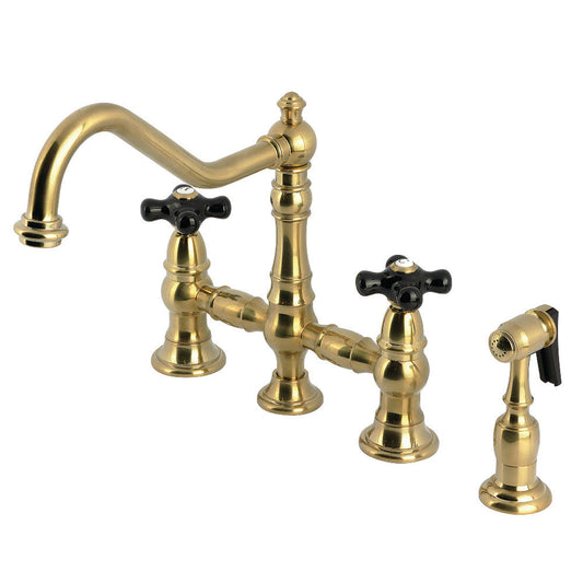 Duchess Bridge Kitchen Faucet in Brushed Brass