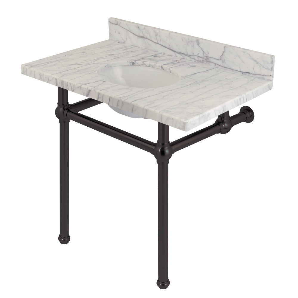 Templeton 36 Inch Console Sink in Carrara Marble