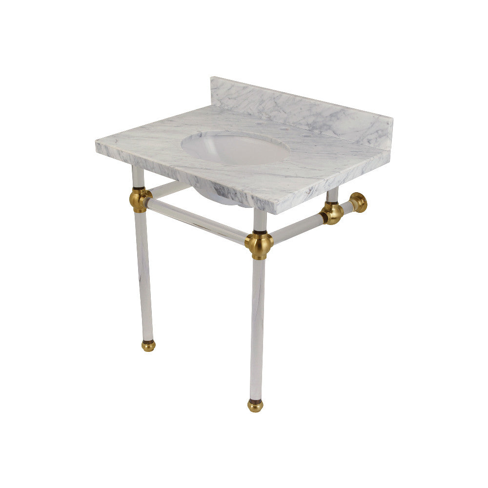 Templeton 30 Inch Console Sink in Carrara Marble