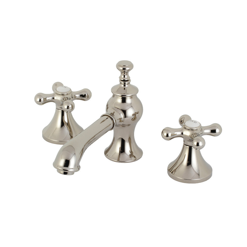 Vintage Widespread Bathroom Faucet in Polished Nickel