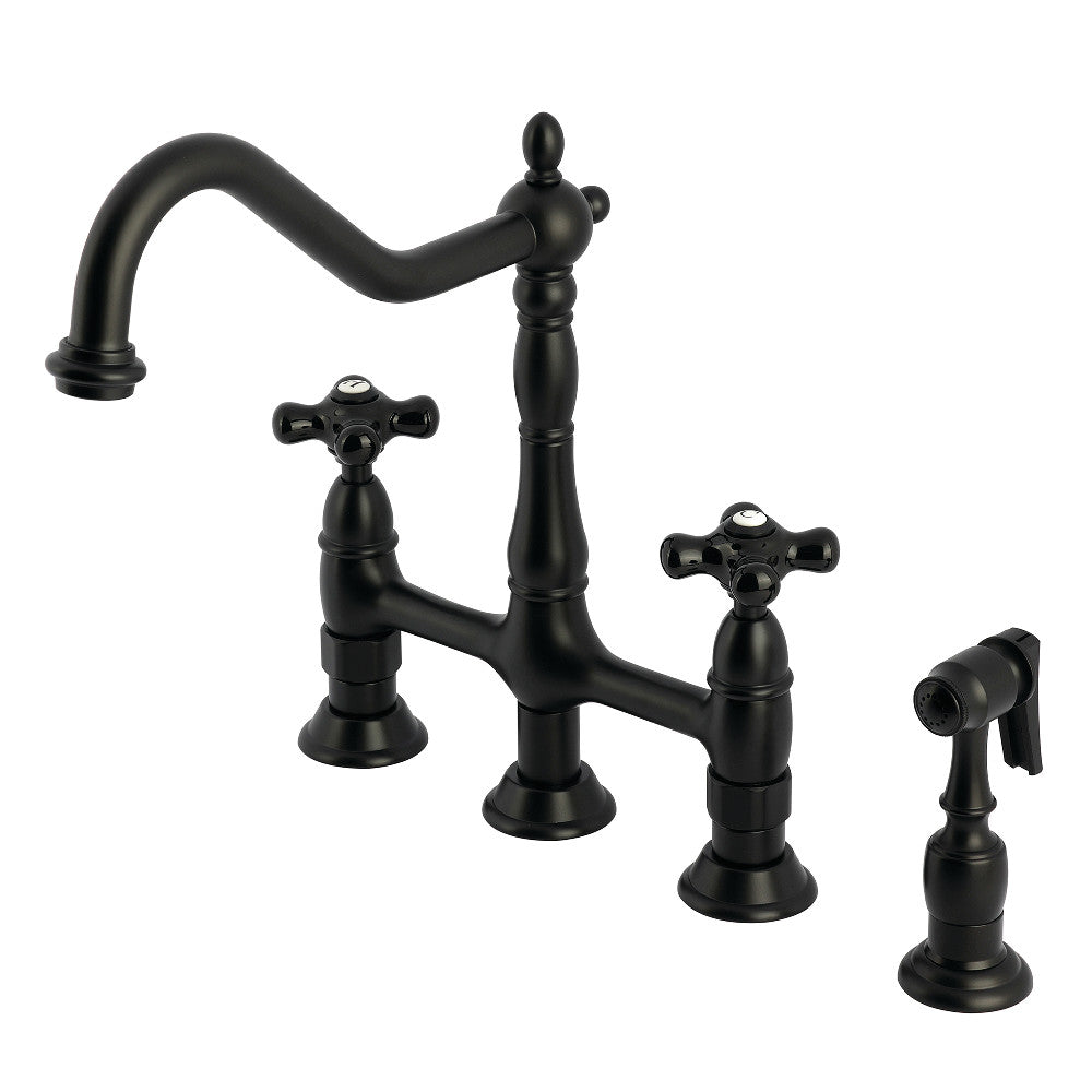 Duchess Bridge Kitchen Faucet in Matte Black