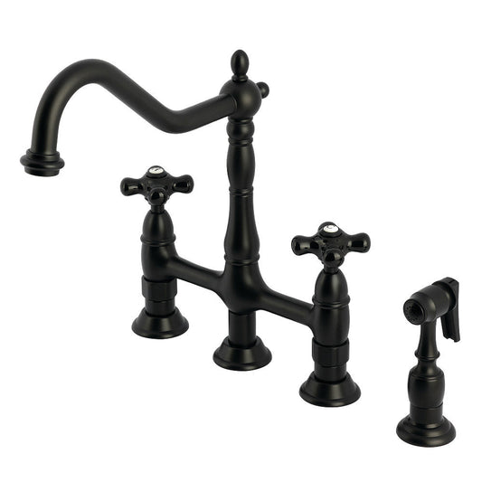 Duchess Bridge Kitchen Faucet in Matte Black