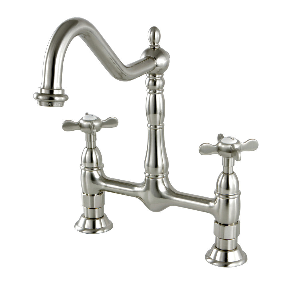 Essex Bridge Kitchen Faucet in Brushed Nickel