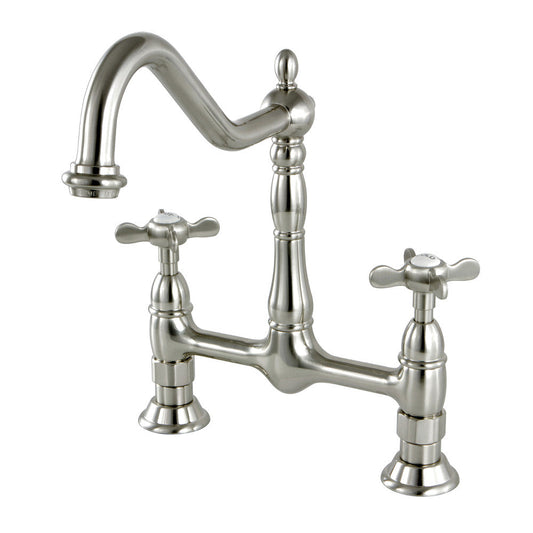 Essex Bridge Kitchen Faucet in Brushed Nickel