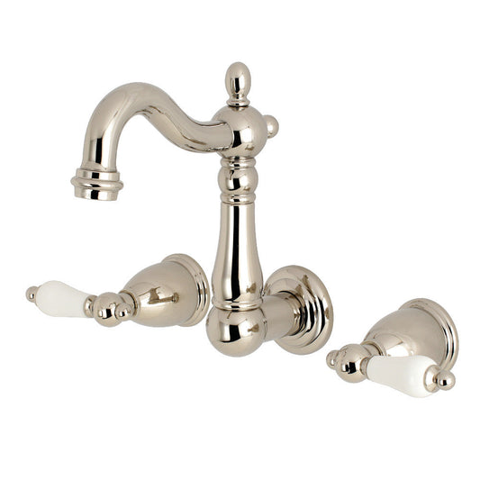Heritage Wall-Mount Bathroom Faucet in Polished Nickel
