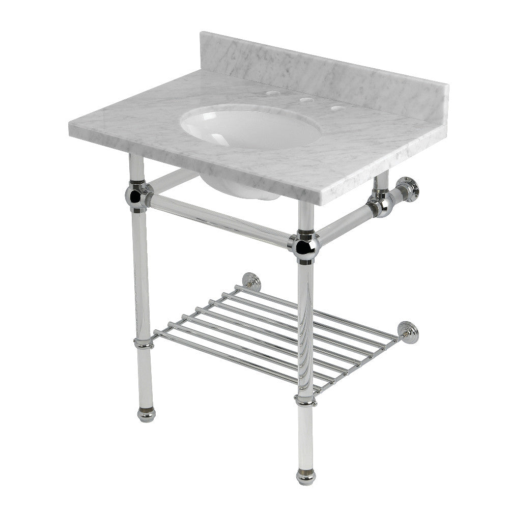 Templeton 30 Inch Console Sink in Carrara Marble