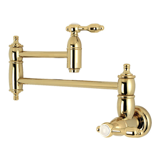 Tudor Pot Filler Faucet in Polished Brass