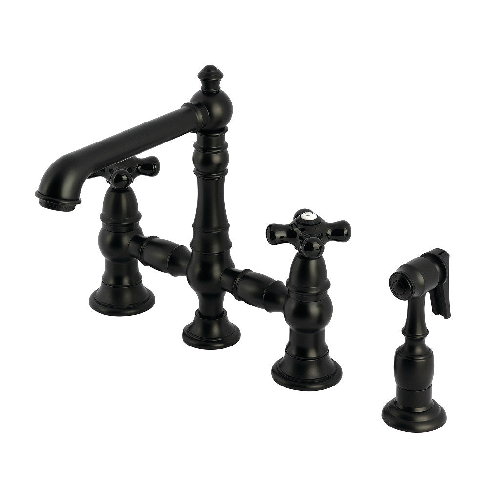 Duchess Bridge Kitchen Faucet in Matte Black