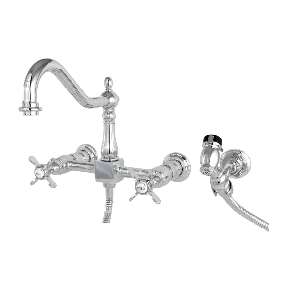 Essex Wall Mount Kitchen Faucet in Polished Chrome