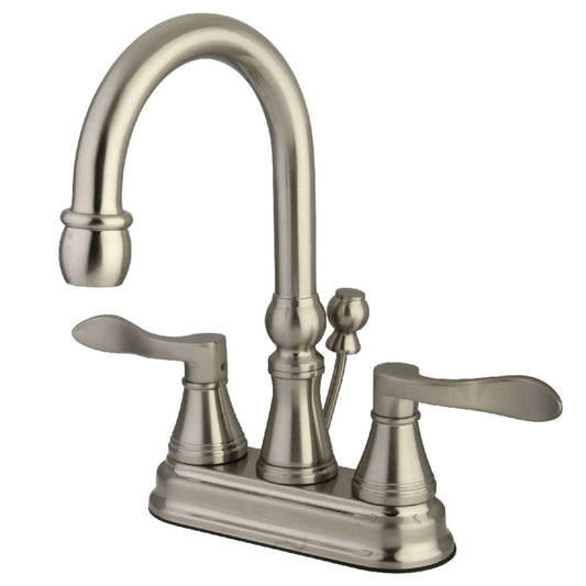 NuFrench 4 Inch Centerset Bathroom Faucet in Brushed Nickel
