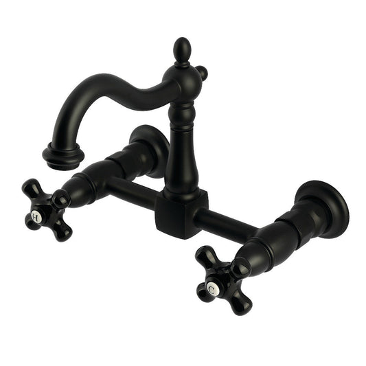 Duchess Wall Mount Kitchen Faucet in Matte Black