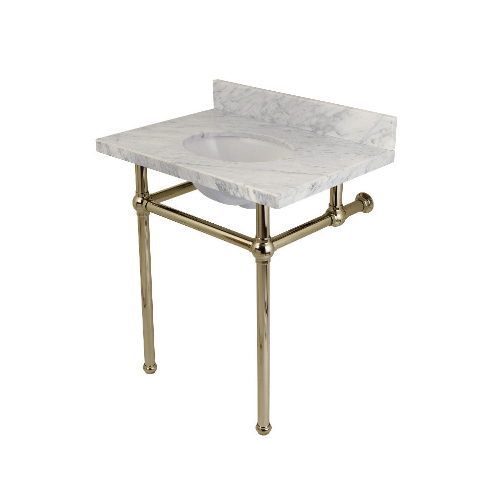 Templeton 30 Inch Console Sink in Carrara Marble