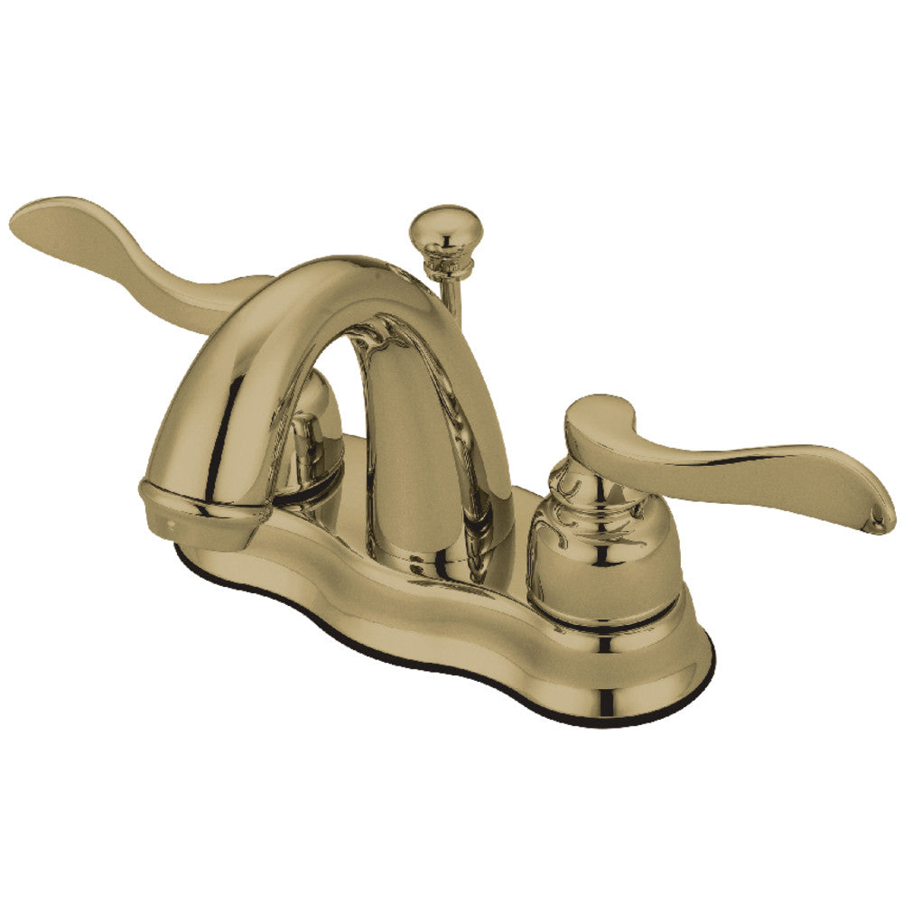 NuWave French 4 Inch Centerset Bathroom Faucet in Polished Brass