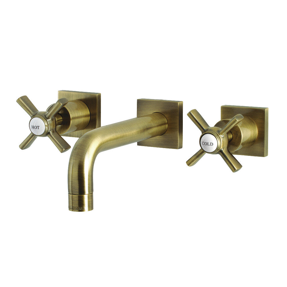 Millennium Wall-Mount Bathroom Faucet in Antique Brass