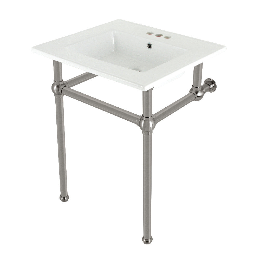 Templeton 25.19 Inch Console Sink in White