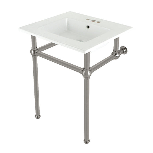 Templeton 25.19 Inch Console Sink in White