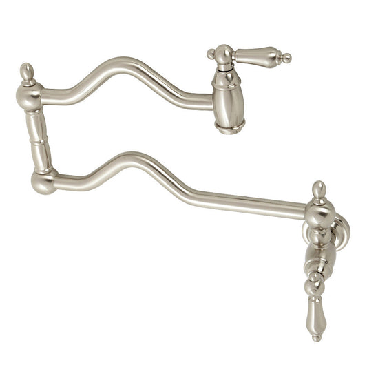 Heritage Pot Filler Faucet in Brushed Nickel